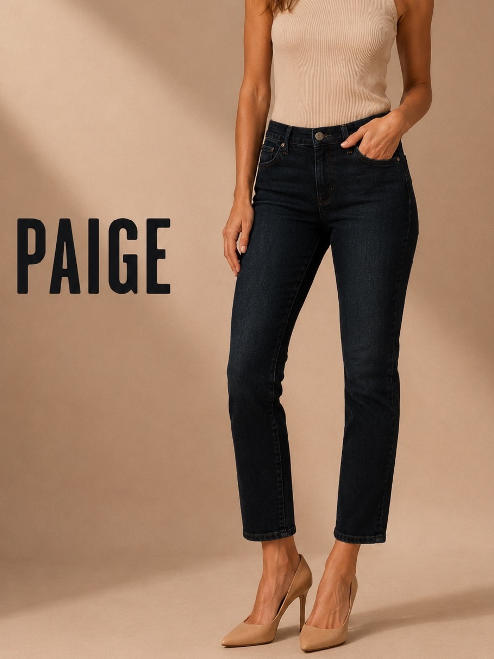 PAIGE Skyline Skinny Jeans Women's Size 29 Dark Wash Premium Designer Denim